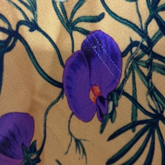 DELFI Collective Savannah Slip Yellow Purple Floral Dress - Picture 9 of 13